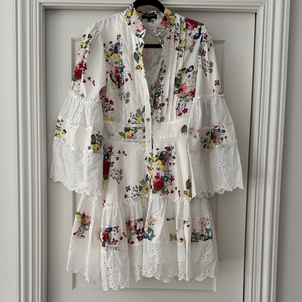 Beulah Floral White Dress